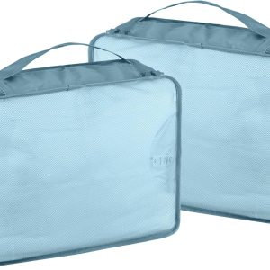Ebbniur Packing Cubes Set, 2 Pcs Packing Organizers Set for Suitcases (Grey blue)