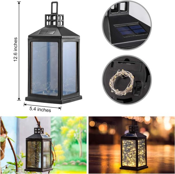 Solar Lantern Lights Outdoor SUNWIND Waterproof Solar Table Lamp Hanging Lighting with 40 Warm White LEDs for Garden Patio Landscape Decoration - Image 3